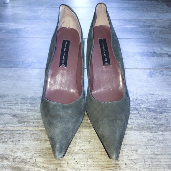 Steven by Steve Madden Gray Suede Heels Size 8.5M - Picture 4 of 8